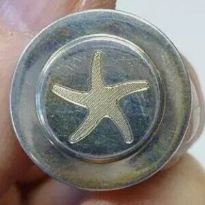 Tiffany & Co Starfish Star Sterling Silver Lapel Brooch Pin Vintage T&Co 925